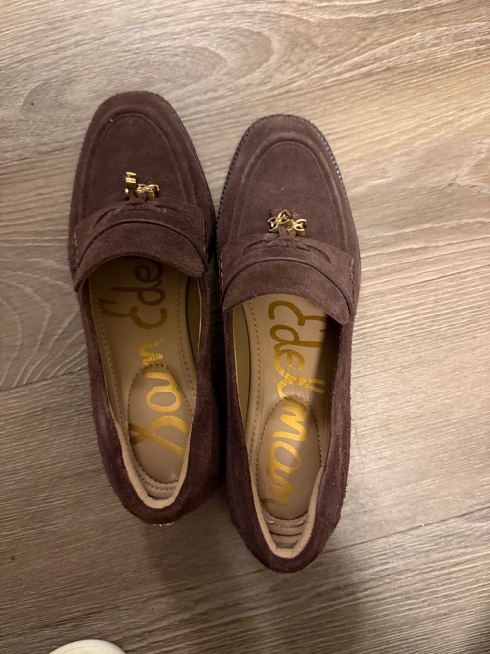 Sam Edelman Brown Suede Tassel Loafers